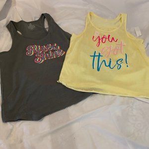 NWT Two Secret Treasures Tanks One Gray One Yellow Size M (8-10)